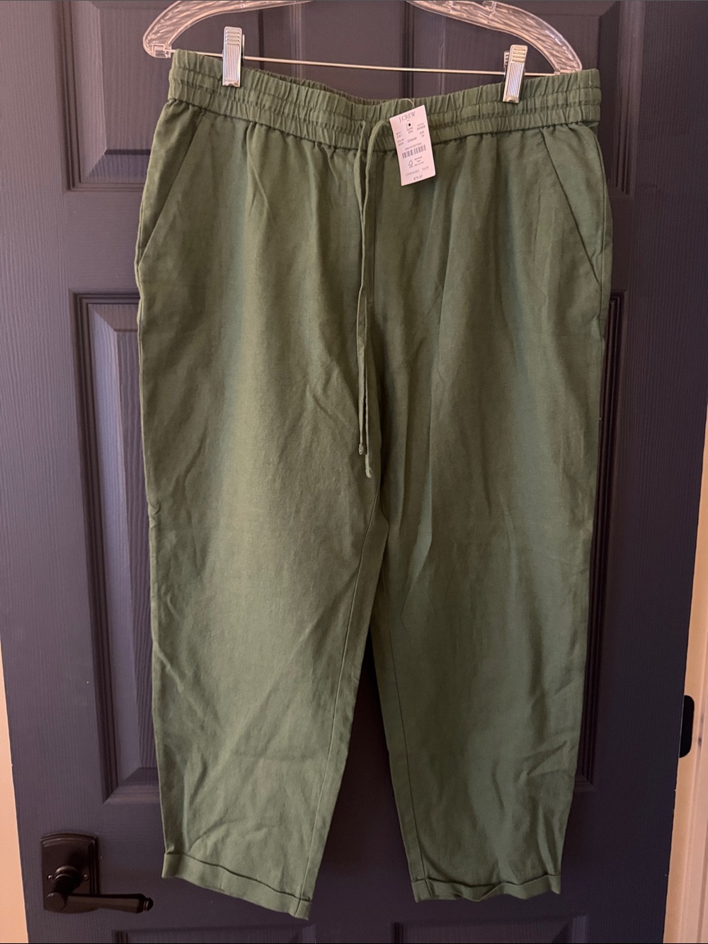 J. Crew Olive Green Drawstring Chinos